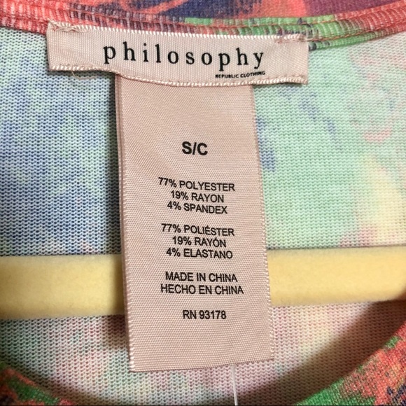 Philosophy Tunic Top Sunrise Brushstroke NWT - Picture 4 of 6